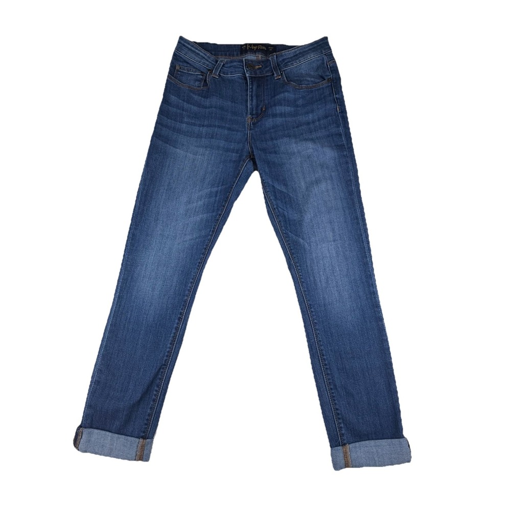 Indigo Rein Women's Dark Wash Skinny Jeans Cuffed Bottoms Size‎ 7